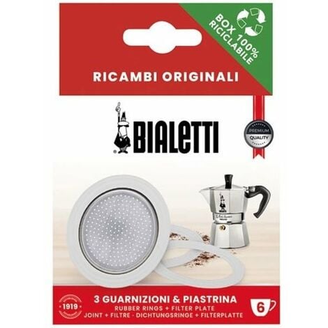 BIALETTI - 3 joints+1 filtre pour 6 tasses Moka