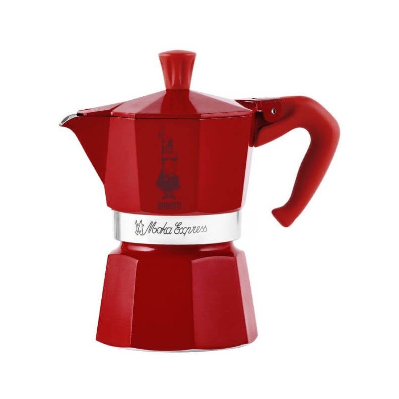 Moka Express Winter Wonderland 3TZ café 140 ml Rouge, Argent - Bialetti