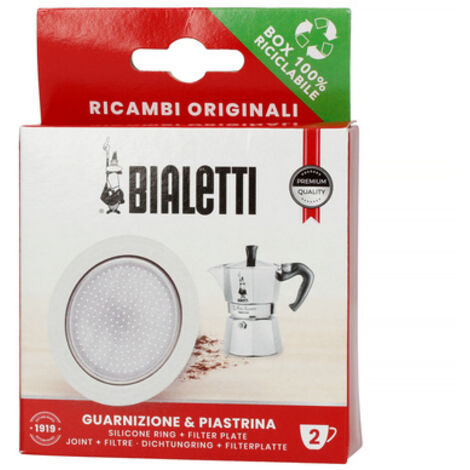 Bialetti – Dichtung + Sieb für Bialetti Moka Induction 2tz Kaffeemaschinen