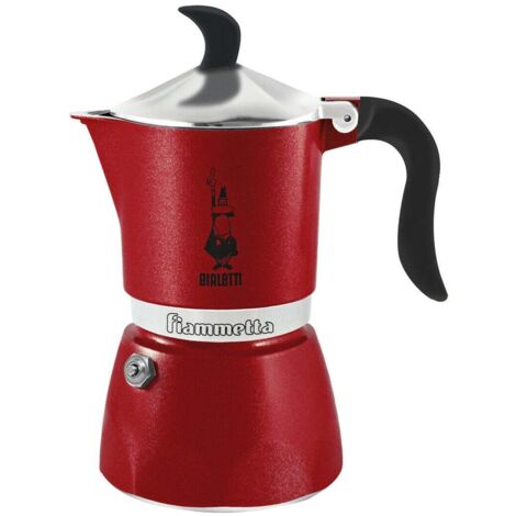 BIALETTI Macchina Da Caffè Induzione Fiammetta Rosso Orsetti 2 Tazze