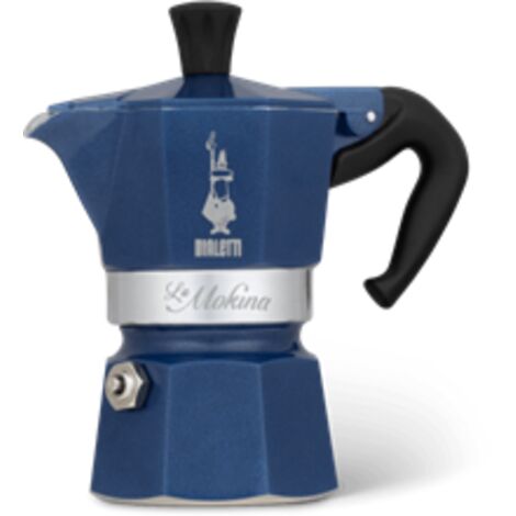 BIALETTI Macchina Da Caffè Mokina Blu Marocco 1/2 Tazza