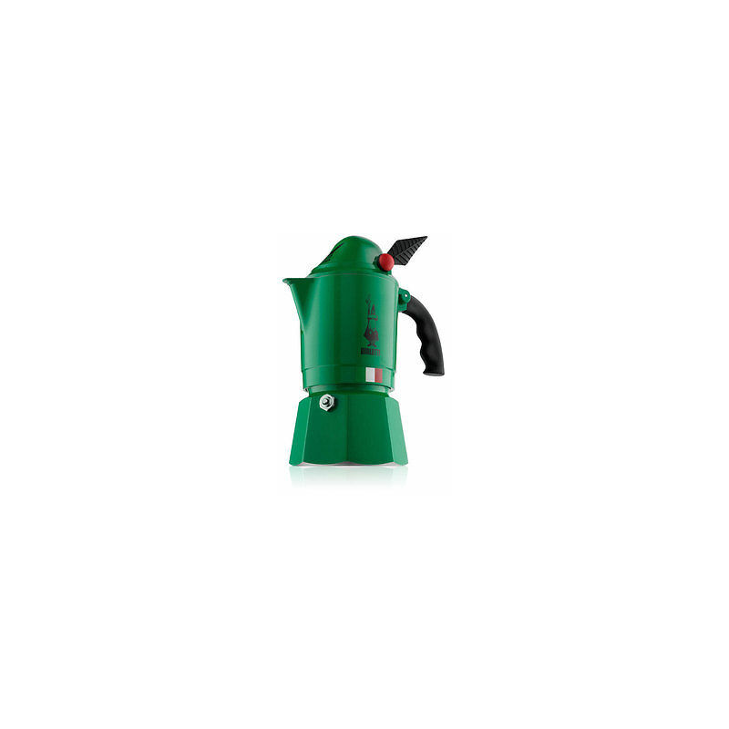 Caffettiera Moka Forever Miss Moka Prestige 3 Tazze Alluminio Con Manico Legno Radica