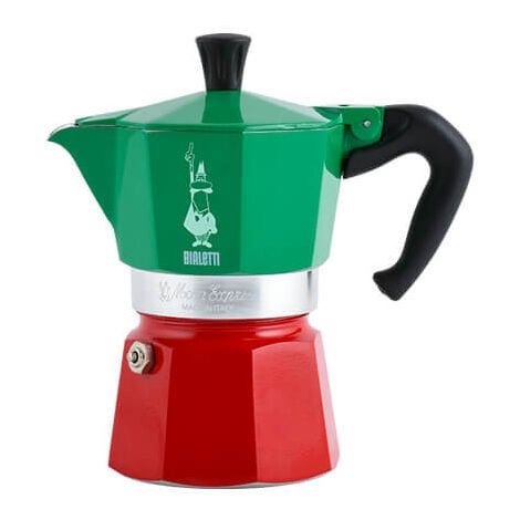 Bialetti Moka Express 3 Cup Espresso Maker Tricolore Italia