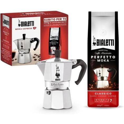 Bialetti Moka Express Cafetière Gris 3 Tasses