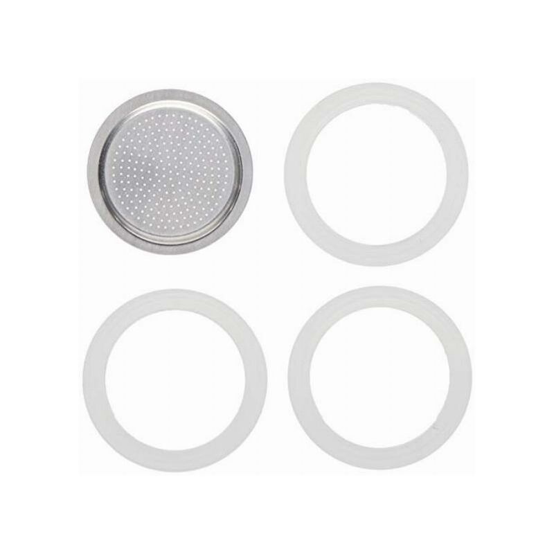 Moka Express con 3 Guarnizioni e 1 Piastrina, 1