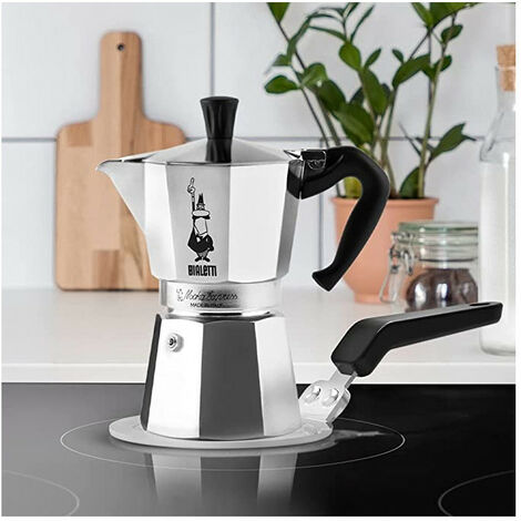 BIALETTI Moka Fiammetta Induction Grigia Caffettiera Adatta ai