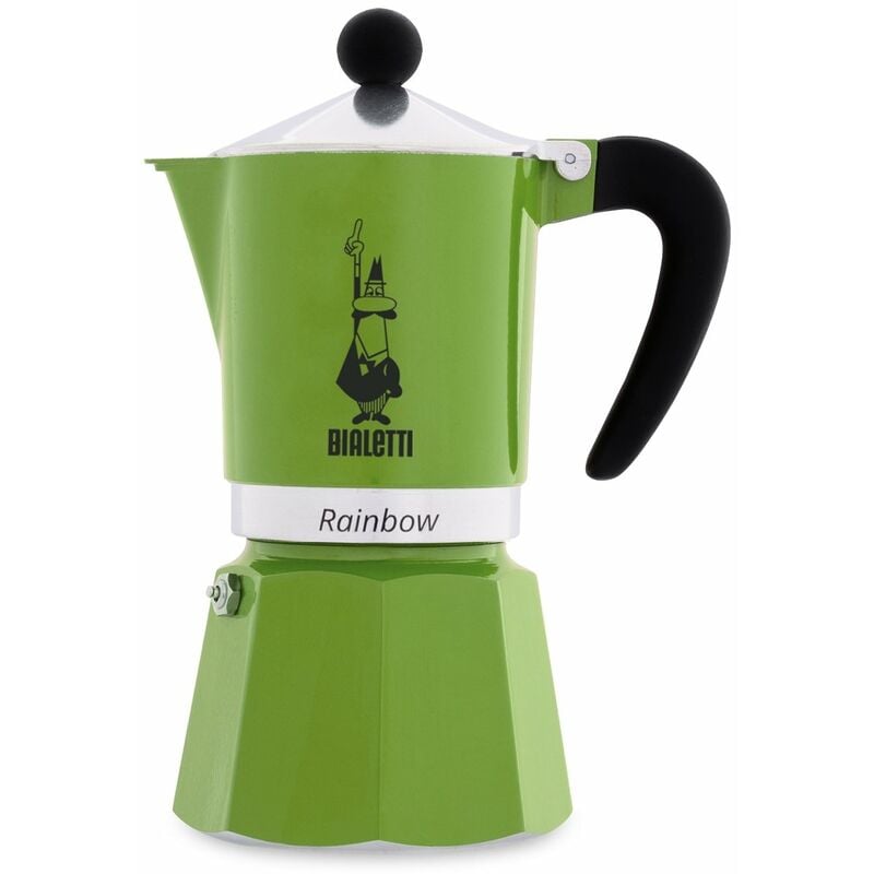Bialetti 4972 Machine À Expresso Pour 3 Tasses, Aluminium, Vert, 30 X 20 X 15 Cm