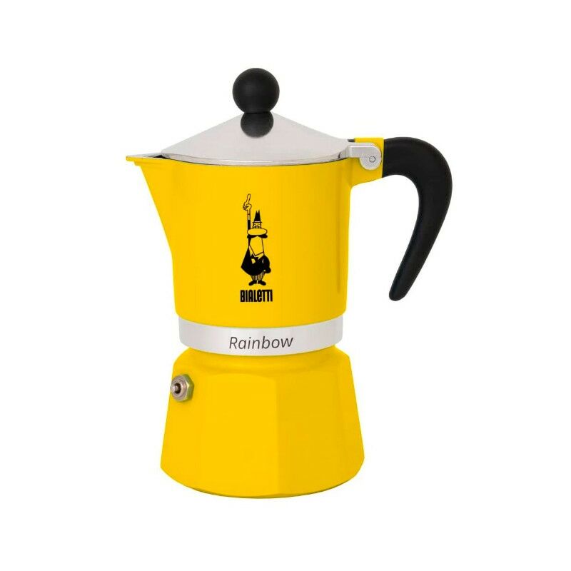 Image of Bialetti Caffettiera Rainbow 3 Tazze Gialla