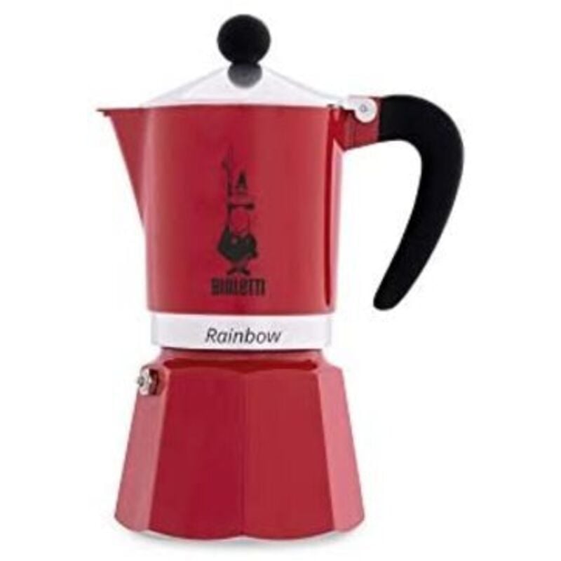 Rainbow caffettiera colorata, alluminio, rossa, 3 tazze 4962 - Bialetti