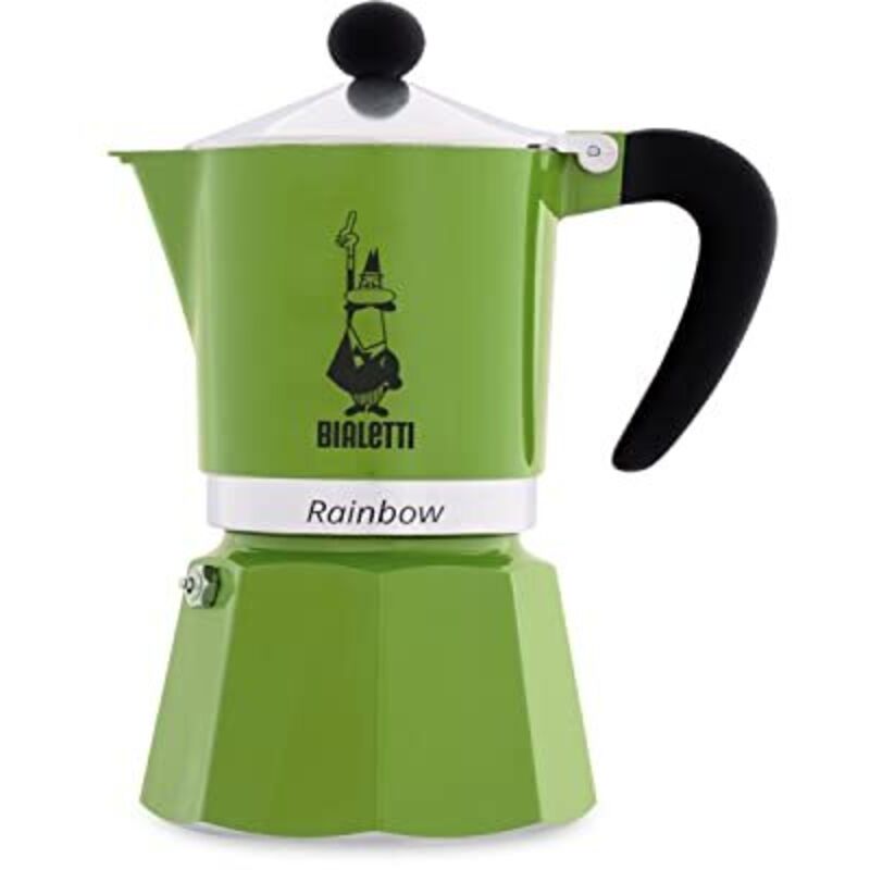 Bialetti Rainbow Caffettiera Moka 3 Tazze Verde Bialetti Steel US