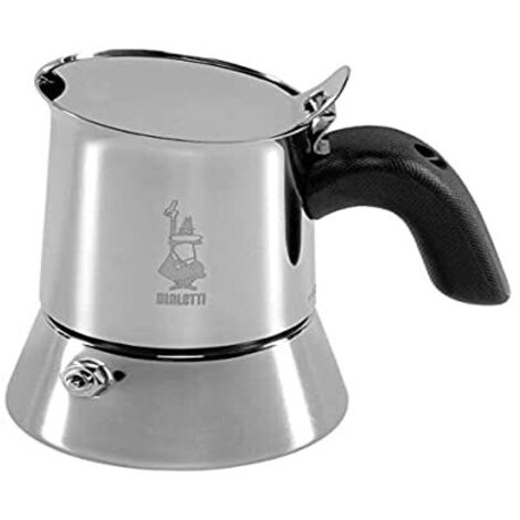 Bialetti Venus Macchina per Caffè Espresso 2 Tazze Argento e Nero