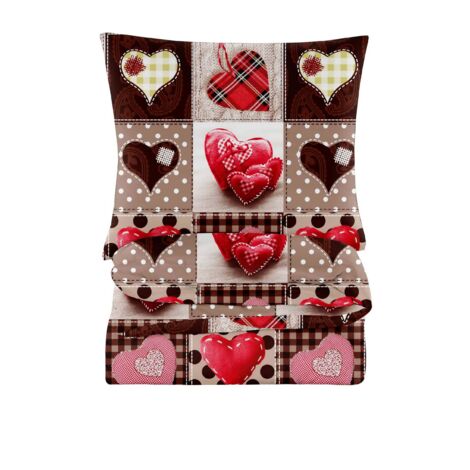 BIANCHERIA DA LETTO IN COTONE 200x200 CUORI