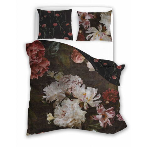 Biancheria da letto in raso 140x200 stampata digitalmente Nobile Flowers