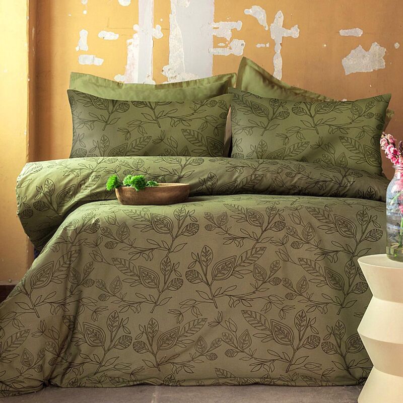 Biancheria da letto in raso di cotone (P) VERDE