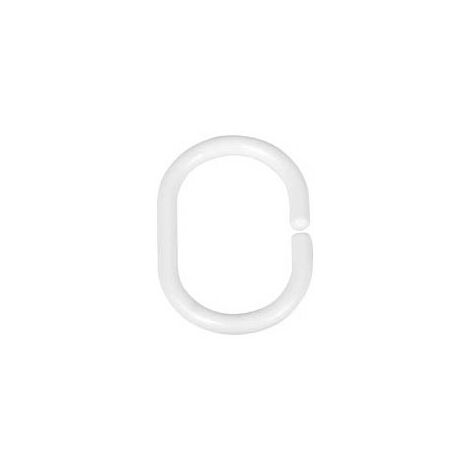 Bianco Anello Tenda Della Doccia, 12-Er Set