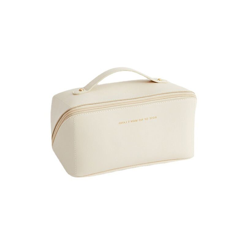 Bianco - Borsa da toilette da donna, trousse