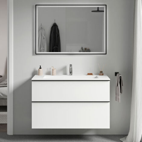 Bianco opaco, cromo, Bianco opaco con foro rubinetto