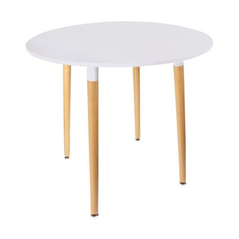 THE HOME DECO FACTORY Bianco rotondo scandinavo Casa da tavolo Deco Factory