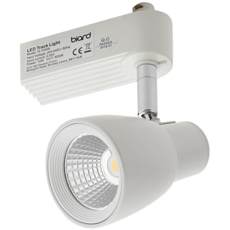 

Biard Foco LED de 10W Intensidad Luminosa Regulable para Carriles Monofase– Blanco Neutro (4000K)