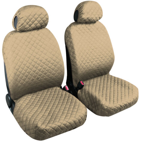 Biba, Coppia Coprisedili Anteriori In Cotone, Universali - Beige