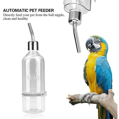 Biberon automatique d\'eau d\'oiseau de conducteur de lapin d\'animal familier avec le mamelon S de boule d\'acier inoxydable