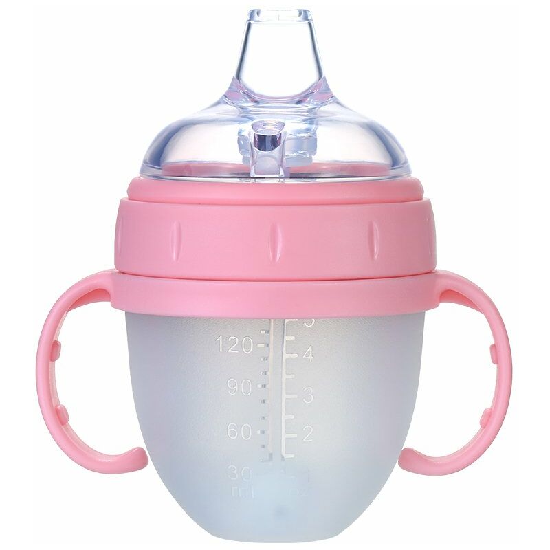 

Happyshopping - Biberon de agua para bebe de 150 ml / 5 oz con pajita Biberones de leche de boca ancha A prueba de fugas No toxico Sin olor Vasos de