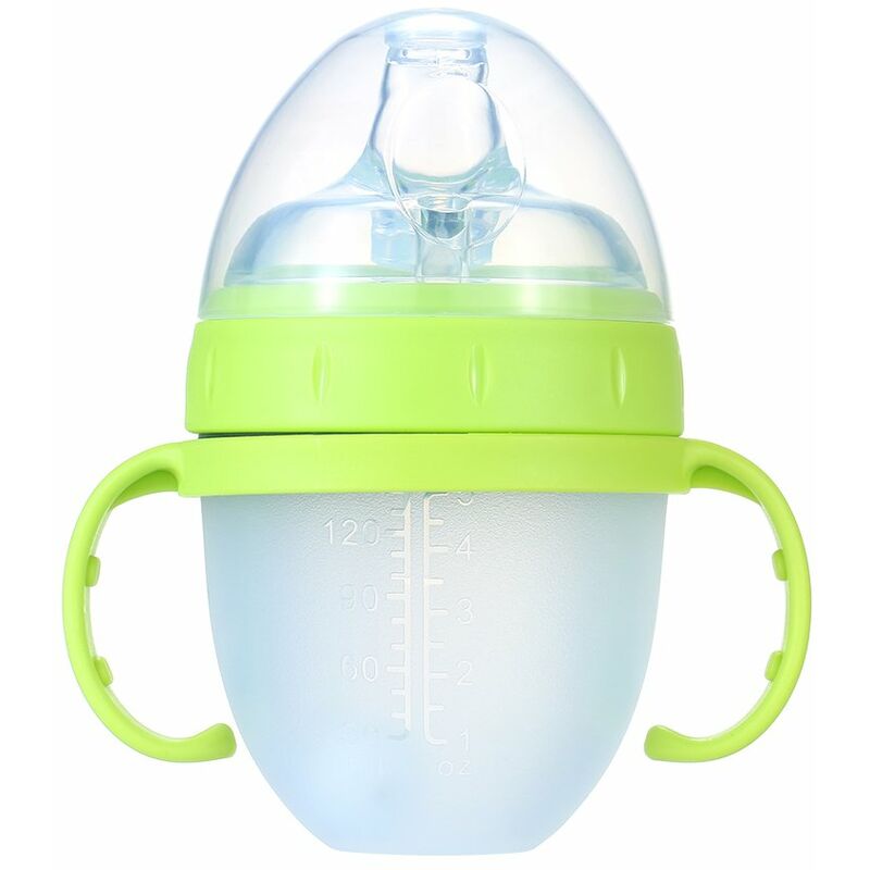 

Happyshopping - Biberon de agua para bebe de 150 ml / 5 oz con pajita Biberones de leche de boca ancha A prueba de fugas No toxico Sin olor Vasos de