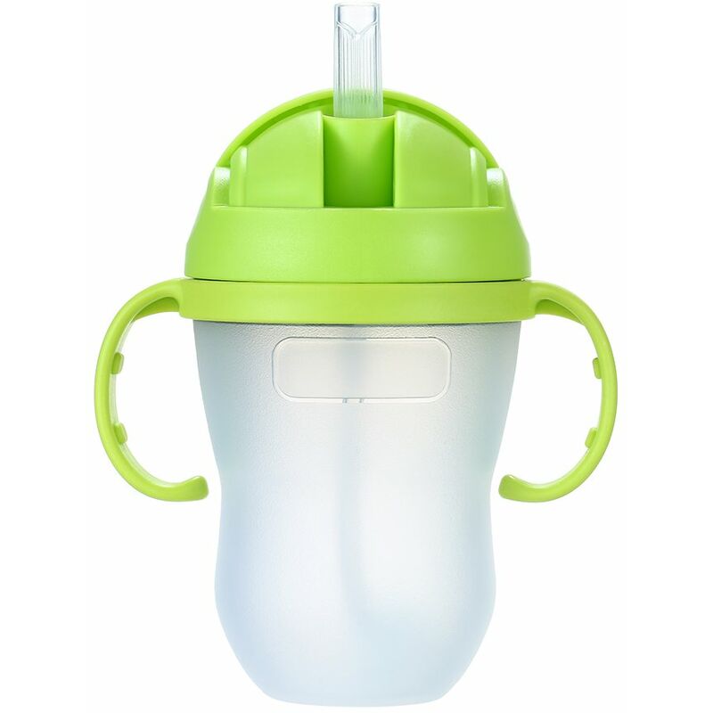 

Happyshopping - Biberon de agua para bebe de 240 ml / 8 oz con pajita Biberon de boca ancha Biberones a prueba de fugas No toxico Sin olor Vasos de