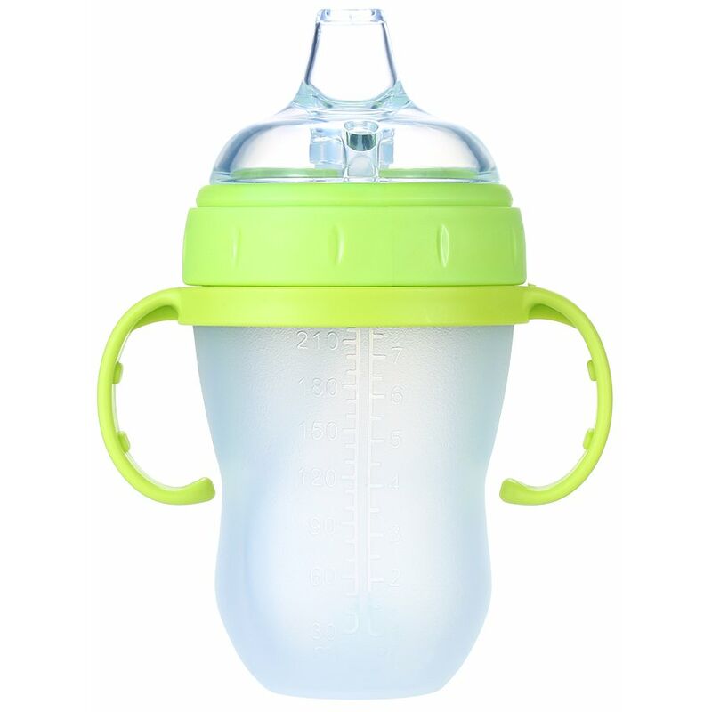 

Happyshopping - Biberon de agua para bebe de 240 ml / 8 oz con pajita Biberones de alimentacion de leche de boca ancha A prueba de fugas No toxico