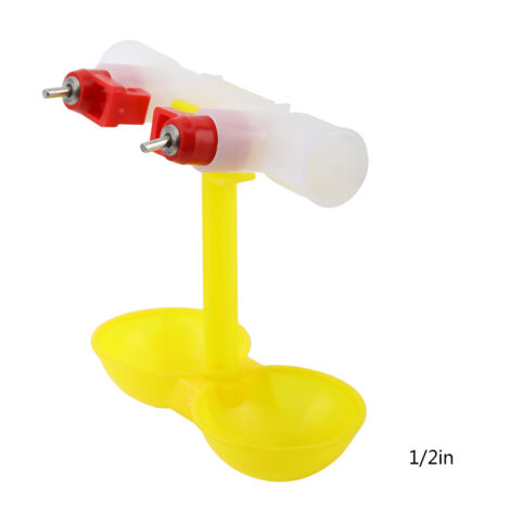 [Biberon d'eau pour volailles] Nipple Drinkers Automatiques en PVC avec Tasse (5 accessoires, 1/2inch)