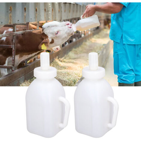 Biberón para terneros – 1 l – Biberón para bebés, terneros y corderos con tetina extraíble – Alimentación e hidratación en la granja.