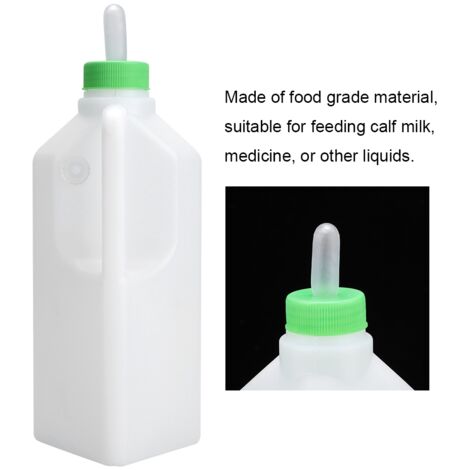 Biberón para terneros – [Plástico + Silicona] – 850 ml – Blanco – 1 unidad