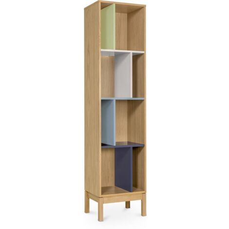 Biblioteca columna de colores de estilo escandinavo