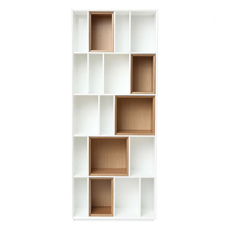 Mueble de almacenaje blanco 3 puertas LEENA - Miliboo