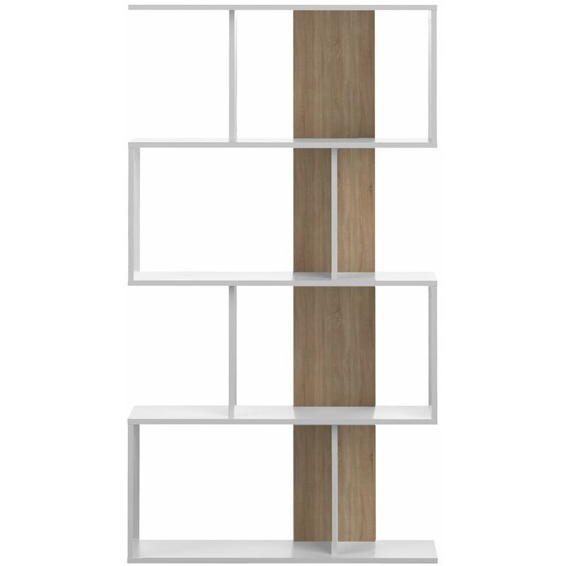 

Librería SIGMA blanco y roble natural, 89 x 25 x 165 - blanco y roble natural