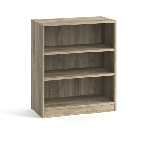 Bibliothek breit Design mit 2 Regalen, Farbe helles Eichenholz, Kollektion TOLLY