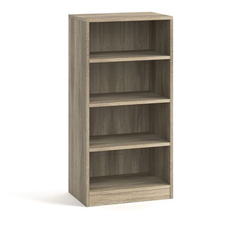 Bibliothek Design mit 3 Regalen, Farbe helles Eichenholz, Kollektion TOLLY