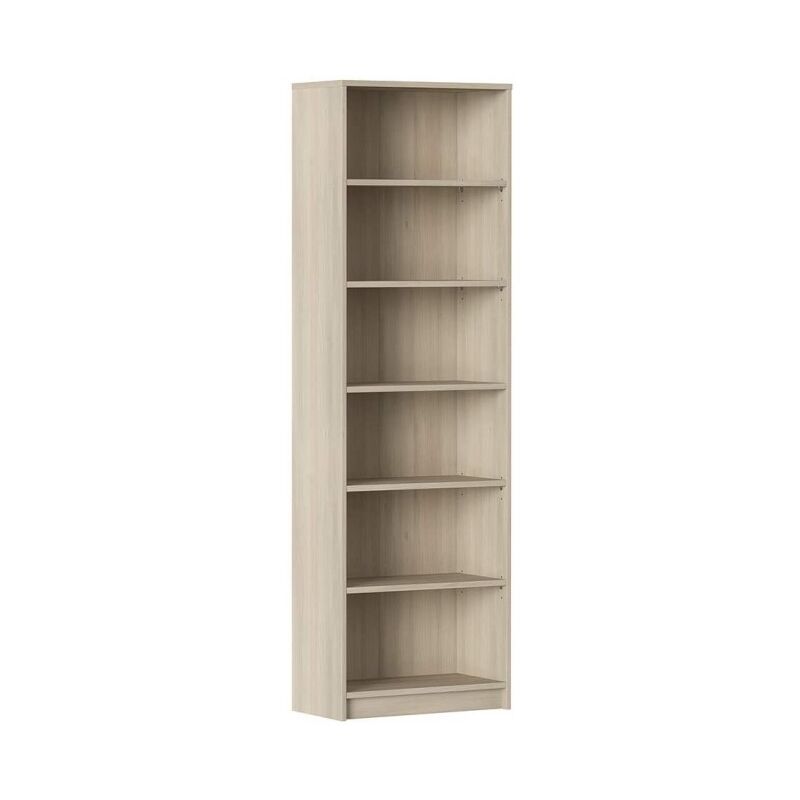Bibliothèque 190 cm Chêne avec 6 étagères série Stoccolma | Chêne clair