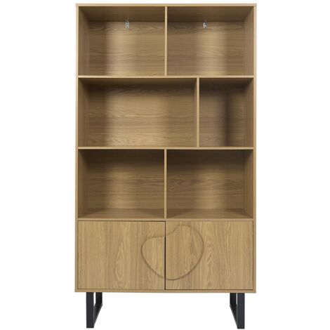 Bibliothèque 2 portes en bois CALYPSO