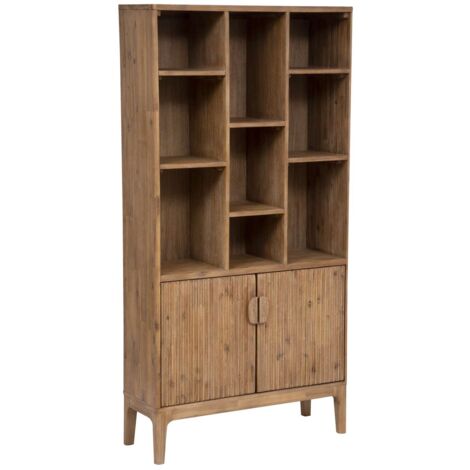 Bibliothèque 2 portes en bois SABOR
