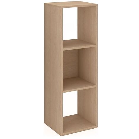 Bibliothèque 3 cases chêne clair Maxicubes - Maxiburo