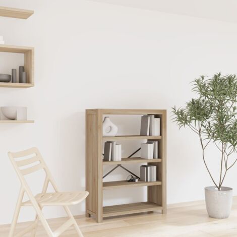 Bibliothèque 4 niveaux Style scandinave - Meuble de Rangement - 80x30x110 cm Bois solide d'acacia Chic-753444