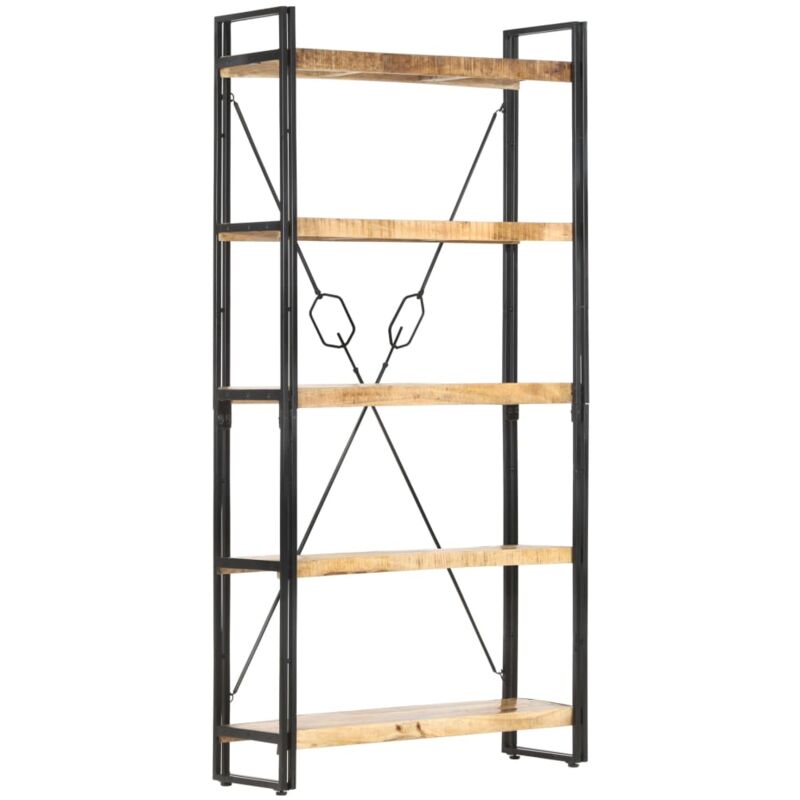 Vidaxl - Bibliothèque à 5 Niveaux 90x30x180 cm Bois de Manguier Solide