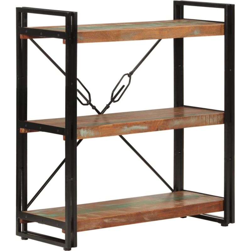 vidaXL Bibliothèque 3 niveaux Bois de récupération 77x30x80 cm