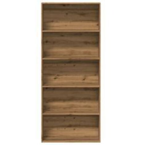Bibliothèque 5 niveaux en bois Klazo L80xH189xP30 - Style Classique-Marron clair