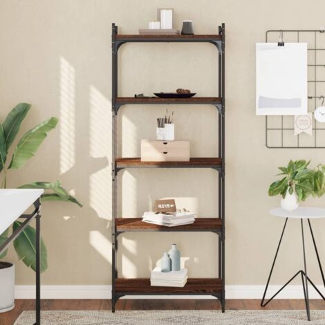 Bibliothèque 5 niveaux-Étagère de Rangement chêne marron 60x30x154cm bois ingénierie 702796