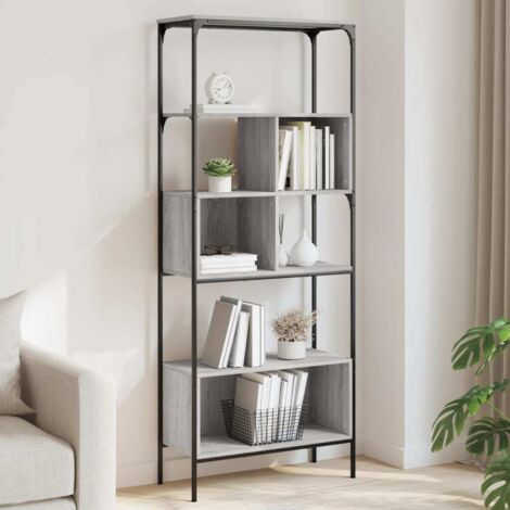Bibliothèque 5 niveaux sonoma gris 76x33x188,5 cm vidaXL