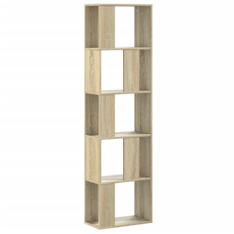 Bibliothèque 5 niveaux，Armoire à Livres chêne sonoma bois d'ingénierie CFW9543949