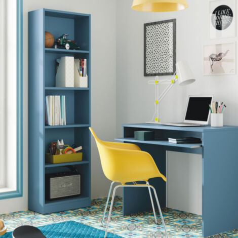 Bibliothèque 52x25x180 cm bleu - NIMES