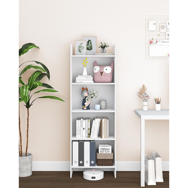Bibliothèque, 5 Niveaux Meuble de Rangement, Étagère, pour Bureau